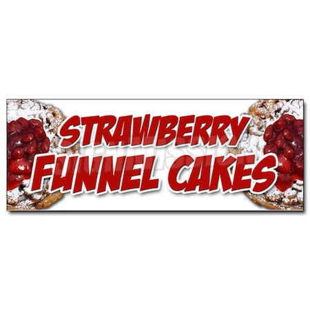 Amistad 12 in. Strawberry Funnel Cakes Decal Sticker - Bakery Cake Cookies Pastry Bread Baker AM3944105